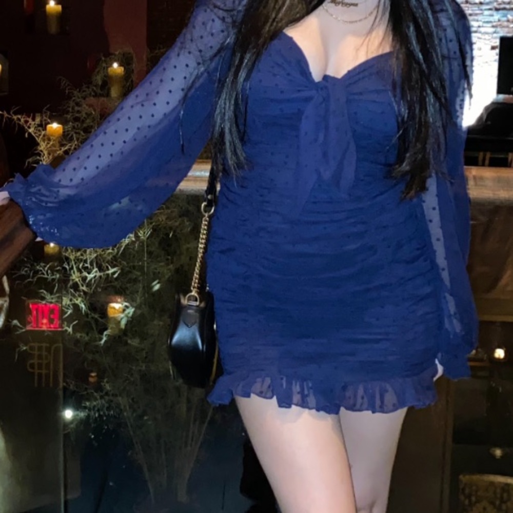 Lucy in the Sky Navy Chiffon Dress